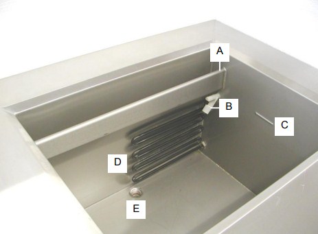 bagian dalam tangki ultrasonik cleaner